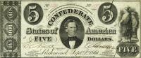 Gallery image for Confederate States of America p17b: 5 Dollars